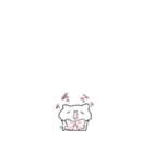 【小さい】ピンクリボンのゆるいこねこ（個別スタンプ：12）