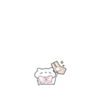 【小さい】ピンクリボンのゆるいこねこ（個別スタンプ：22）