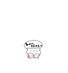 【小さい】ピンクリボンのゆるいこねこ（個別スタンプ：28）