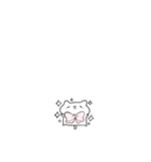 【小さい】ピンクリボンのゆるいこねこ（個別スタンプ：32）