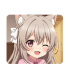 白いリボンのみなみちゃんスタンプ（個別スタンプ：17）