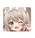 白いリボンのみなみちゃんスタンプ（個別スタンプ：18）