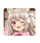 白いリボンのみなみちゃんスタンプ（個別スタンプ：21）