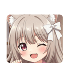白いリボンのみなみちゃんスタンプ（個別スタンプ：22）