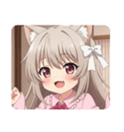 白いリボンのみなみちゃんスタンプ（個別スタンプ：25）