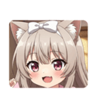 白いリボンのみなみちゃんスタンプ（個別スタンプ：27）