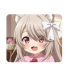 白いリボンのみなみちゃんスタンプ（個別スタンプ：28）
