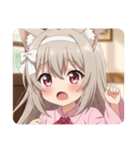 白いリボンのみなみちゃんスタンプ（個別スタンプ：30）