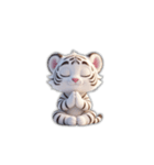雪のホワイトタイガー – かわいいスタンプ（個別スタンプ：4）