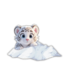 雪のホワイトタイガー – かわいいスタンプ（個別スタンプ：8）
