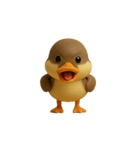 ぽてカルガモ｜無言リアクション（個別スタンプ：1）