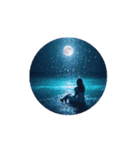 満月と幻想の恋人の夜✨️Moonlight Lovers（個別スタンプ：1）