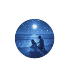 満月と幻想の恋人の夜✨️Moonlight Lovers（個別スタンプ：2）