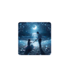 満月と幻想の恋人の夜✨️Moonlight Lovers（個別スタンプ：3）