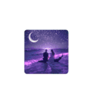 満月と幻想の恋人の夜✨️Moonlight Lovers（個別スタンプ：4）