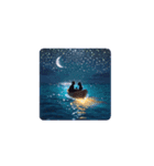 満月と幻想の恋人の夜✨️Moonlight Lovers（個別スタンプ：6）