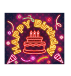 飛び出す！ネオン誕生日＆イベント（個別スタンプ：2）