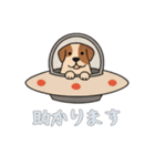 UFOで宇宙犬2日常（個別スタンプ：15）