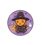 カッを被ったカボチャのハロウィン（個別スタンプ：6）