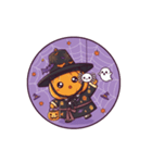 カッを被ったカボチャのハロウィン（個別スタンプ：7）