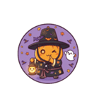 カッを被ったカボチャのハロウィン（個別スタンプ：8）