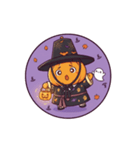 カッを被ったカボチャのハロウィン（個別スタンプ：14）