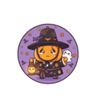 カッを被ったカボチャのハロウィン（個別スタンプ：15）