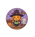 カッを被ったカボチャのハロウィン（個別スタンプ：18）
