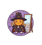 カッを被ったカボチャのハロウィン（個別スタンプ：19）