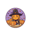 カッを被ったカボチャのハロウィン（個別スタンプ：20）