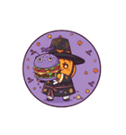 カッを被ったカボチャのハロウィン（個別スタンプ：23）