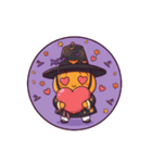 カッを被ったカボチャのハロウィン（個別スタンプ：27）