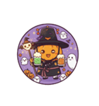 カッを被ったカボチャのハロウィン（個別スタンプ：29）