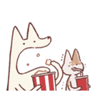 享年さんとしろさん-映画タイム！（個別スタンプ：1）