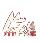 享年さんとしろさん-映画タイム！（個別スタンプ：2）
