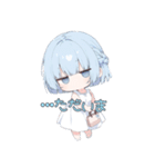 無気力な水色の女の子（個別スタンプ：5）