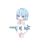 無気力な水色の女の子（個別スタンプ：16）
