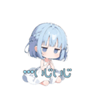 無気力な水色の女の子（個別スタンプ：20）