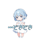 無気力な水色の女の子（個別スタンプ：24）