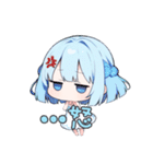 無気力な水色の女の子（個別スタンプ：32）