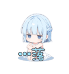 無気力な水色の女の子（個別スタンプ：34）