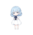 無気力な水色の女の子（個別スタンプ：36）