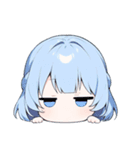 無気力な水色の女の子（個別スタンプ：39）