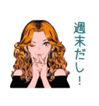 オトナギャルの週末ご褒美ごはん（個別スタンプ：22）