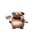 パグ犬の崩壊スタンプ大集合,（個別スタンプ：2）