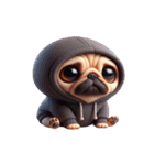 パグ犬の崩壊スタンプ大集合,（個別スタンプ：5）