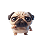 パグ犬の崩壊スタンプ大集合,（個別スタンプ：6）