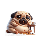 パグ犬の崩壊スタンプ大集合,（個別スタンプ：8）
