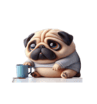 パグ犬の崩壊スタンプ大集合,（個別スタンプ：12）