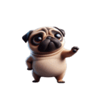 パグ犬の崩壊スタンプ大集合,（個別スタンプ：15）